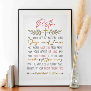 Gold Cross (May Your Life)  - Custom Poster