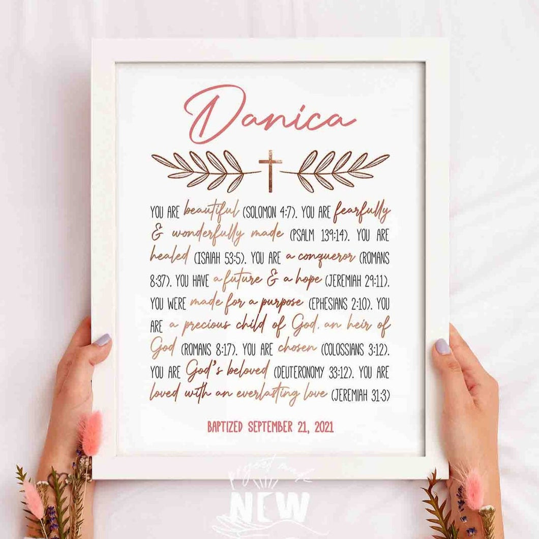 Rose Gold Cross (You are)  - Custom Poster