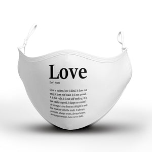 Love Definition Mask With Filter Pocket