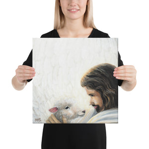 Good Shepherd (Psalm 91:4) - Canvas (square) - Project Made New