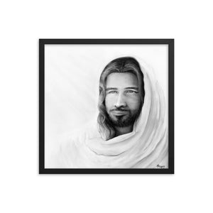 Prince of Peace (Black and White) (Isaiah 9:6) - Framed poster - Project Made New