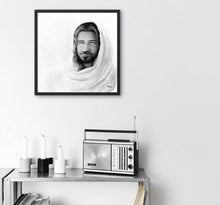 Load image into Gallery viewer, Prince of Peace (Black and White) (Isaiah 9:6) - Framed poster - Project Made New
