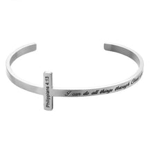 Load image into Gallery viewer, Cross Bracelet with Bible Verse - Project Made New
