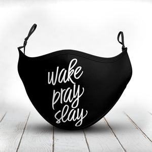 Wake Pray Slay Mask With Filter Pocket